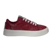 Bordeaux Monogram Sneaker med Logo