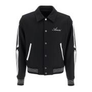 Bones Varsity Jacket med Terry-Stitch Patches