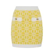 Jacquard Logo Print Miniskirt