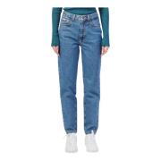 Blå afslappet pasform denim jeans