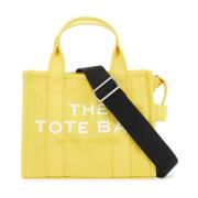 Kontrast Canvas Tote Taske med Strop