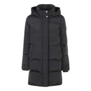 Sort Puffer Parka Frakke