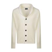 Hvid Cardigan Sweater med Knapper