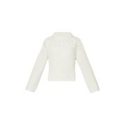 Hvid Stjerne Lukket Sweater