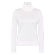 Off White Merino Uld Turtle Neck Sweater