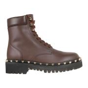 Studded Combat Boot i Platin