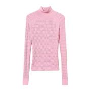 Pink Geometrisk Sweater