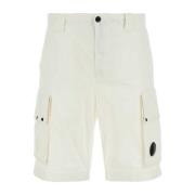 Hvide Stretch Bermuda Shorts