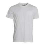 Hvid Logo Rund Hals T-shirt