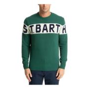 Abstrakt Multifarvet Sweater med Logo Broderier