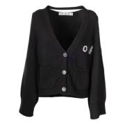 Logo Cardigan i Bomuld-Polyester Blanding