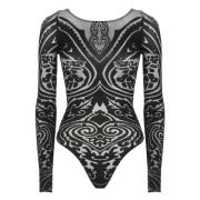 Sort Paisley Tattoo Body Top