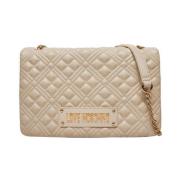 Quilted Pu Skuldertaske Ivory Trendy