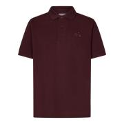 Bordeaux Polo Shirt med Krokodille Badge