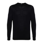 Midnight Blue Uld Rund Hals Sweater