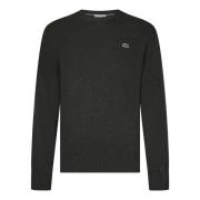 Grøn Uld Sweater Klassisk Pasform