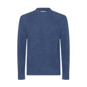 Blå Cashmere Sweater Denim Strikvarer