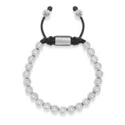 Men's Beaded Bracelet with Sterling Silver Beads