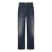 Blå Straight Leg Jeans Wallwood Farve