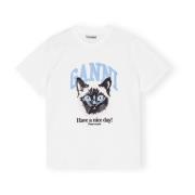 Basis Jersey Cat Afslappet T-shirt