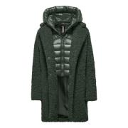 Sherpa Fleece Overcoat med aftagelig hætte