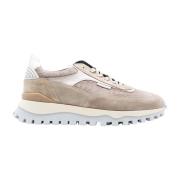 Taupe Ruskind Læder Sneaker