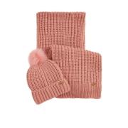 Pink Beanie Scarf Sæt