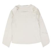 Drape Sleeve Top i Bianco