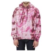 Fuchsia Tie Dye Bomuldshættetrøje SS22