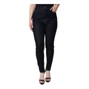 Sort High Waist Skinny Denim Jeans