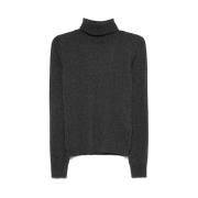 Grå Strik Turtleneck Sweater