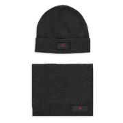 Grå Uldblanding Beanie Hat