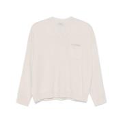 Ivory Uld Sweater med Punto Luce