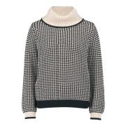 Strik sweater med krave