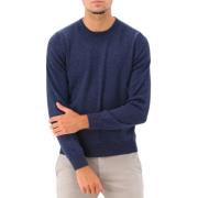 Blå Cashmere Uld Crewneck Sweater