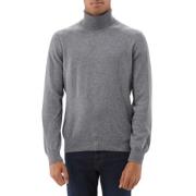 Mørkegrå Strikket Turtle Neck Sweater