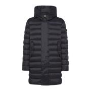 Letvægts Lang Nylon Puffer Jakke