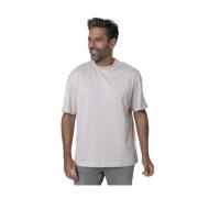 Beige Rund Hals Kortærmet T-shirt