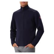 Marineblå Zip Sweater Stilfuld