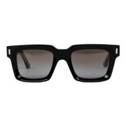 Retro Square Solbrille i Sort