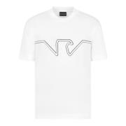 Hvid T-shirt med ørne-logo