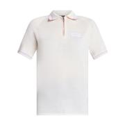 Stribet Polo Skjorte med Logo Trim