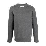 Elegant Grå Uld Sweater