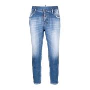 Lavtaljede Cropped Jeans