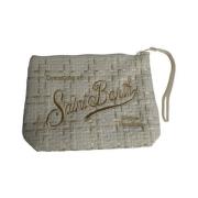 Tweed Trousse med Logo Broderi