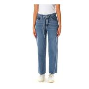 Cut Hem Baggy Fit Jeans