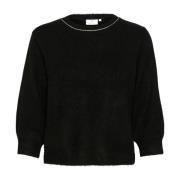 Sort Dyb Pullover Sweater