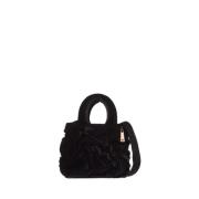 Sort Velvet Crossbody Taske LILIANA