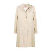 Beige Regnfrakke Trench Coat Overbeklædning