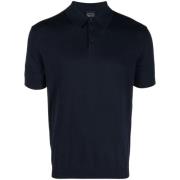 Blå kortærmet poloshirt